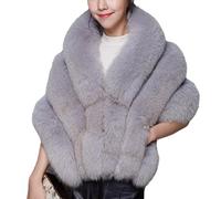 Scialle in pelliccia sintetica: elegante involucro invernale, morbido mantello da sposa, elegante sciarpa da sera, accogliente accessorio di, classica copertina formale | Scialle in pelliccia sin