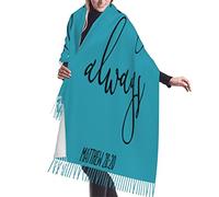 Scialle In Pile Dark Verse I Am With You Always, Flanella Super Morbida E Leggera Foulard Con Nappe Moda Sciarpe Lunghe Da Donna Elegante Scialle