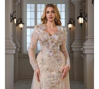 Scialle in pizzo ricamato con perline e paillettes, con frange, abito lungo a-line elegante, adatto per cocktail festa, gala, matrimonio L,M,S,XL,XXLColore unicoTessuto