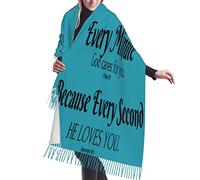 Scialle In Versi Con Pensieri Ispiratori E Preghiere Religiose Foulard Con Nappe Moda Scialle Elegante Sciarpe Lunghe Da Donna