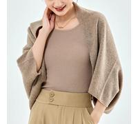 Scialle lavorato a maglia da donna in pura lana 100% morbido e caldo cardigan in lana mantello avvolge spalla collo proteggere sciarpe Pashmina multifunzionali