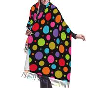 Scialle Polka Dot Party Black Pashmina Scialle Con Frange Stola Caldo Invernale Sciarpa Per Cerimonia Autunno Inverno Cerimonia Per Abito