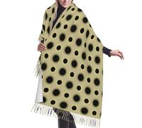 Scialle Polka Dot Tan Black Sciarpa Donna Imitazione Cashmere Pashmina Scialle Caldo Scialli Avvolge Per Cerimonia Cerimonia Per Abito Regalo Perfetto