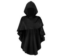 Scialle post apocalittico sciarpa mantello rinascimentale medievale sciarpa con cappuccio sciamani cappuccio Halloween mago costumi donna uomo scialle con cappuccio post-apocalittico sciarpa medievale