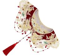 scialle, Regali da donna, mezza camicia ricamata con scialle bavero, colletto floreale, perle, aperto