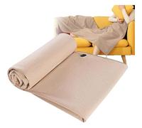 Scialle Riscaldato For Uomo E Donna Con Tre Livelli Di Temperatura E Otto Zone Di Riscaldamento, Alimentazione USB, Design Con Cerniera Lavabile Che Fornisce Calore For L'ufficio(Beige)