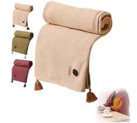 Scialle Riscaldato Portatile For Donna, Si Riscalda In 15 Secondi, Presenta Un Design Con Cerniera For Indossarlo E Toglierlo Facilmente Adatto For Uso Esterno E Domestico(Beige)