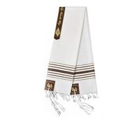 Scialle spirituale cerimoniale Tallit preghiere sciarpa 180,3 cm lunghezza con antichi motivi melograni per ebrei evento religioso Mitzvah regalo Tallit, Marrone, Taglia unica