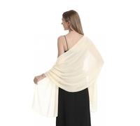 Scialle stola in chiffon per abiti da sera, da donna, elegante sciarpa morbida, sciarpa da sposa, stola da sposa, taglia unica