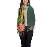 Scialle Summer Parrots Pineapple Bird Stola Caldo Sciarpa Donna Imitazione Cashmere Invernale Sciarpa Per Cerimonia Regalo Perfetto Donne Uomini