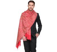 Scialle tinta unita in lana design pashmina rosa tagliato a mano stola Jamava...