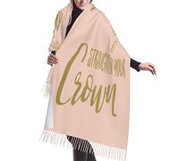 Scialle Whenever You Feel Over Whelmed Remember Whose Dau-Ghter You Are And Your Crown Invernale Sciarpa Caldo Sciarpa Donna Imitazione Cashmere Pashmina Scialle Per Autunno Inverno Cerimonia