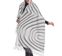 Scialle White Lines Sciarpa Donna Morbida Pashmina Scialle Imitazione Cashmere Invernale Sciarpa Per Cerimonia Donne Uomini Cerimonia Per Abito