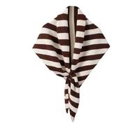 Scialli da donna, sciarpa triangolare contiene lana a righe caldo scialle avvolgente per donna autunno caldo maglione casual (caffè a righe, 128 x 190 cm)