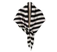 Scialli da donna, sciarpa triangolare contiene lana a righe caldo scialle avvolgente per donna autunno caldo maglione casual (nero a righe, 128 x 190 cm)