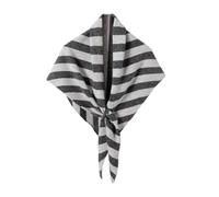 Scialli da donna, sciarpa triangolare contiene lana a righe caldo scialle da donna autunno caldo maglione casual (grigio a righe, 128 x 190 cm)