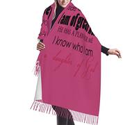 Scialli E Mantelle Con Nappe Ispiratrici Io Sono Incredibile, Sono Una Figlia Di Dio In Rosa Sciarpa Leggero Da Donna Elegante Invernale Sciarpe Scialle Morbido Foulard Con Nappe