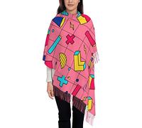 Scialli Kokopelli dei nativi americani del sud-ovest da uomo e da donna, sciarpe morbide calde, scialle di Pashmina avvolge scialle lungo caldo avvolge sciarpe con frange per l'inverno 78x29 pollici