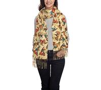 Scialli Kokopelli dei nativi americani del sud-ovest Sciarpe morbide calde da donna da uomo, scialle di Pashmina avvolge scialle lungo caldo avvolge sciarpe con frange per l'inverno 78x29 pollici