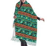 Scialli Kokopelli dei nativi americani del sud-ovest Sciarpe morbide calde da donna da uomo, scialle di Pashmina avvolge scialle lungo caldo avvolge sciarpe con frange per l'inverno 78x29 pollici