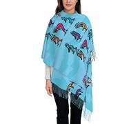 Scialli Kokopelli dei nativi americani del sud-ovest Sciarpe morbide calde da uomo e da donna, Scialle di Pashmina Avvolge Scialle lunghi caldi Avvolge Sciarpe con frange per l'inverno 78x29 pollici