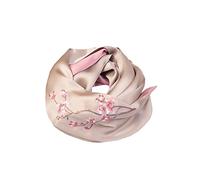 Scialli per capelli con fiori ricamati a mano in seta a due piani 626 (marrone)