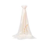 Scialli per capelli con fiori ricamati fatti a mano in seta 628 (Beige)