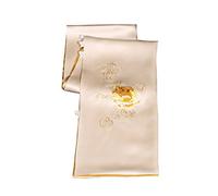 Scialli per capelli con fiori ricamati fatti a mano in seta a due piani 620 (Beige)