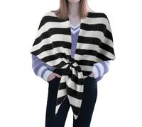 Scialo Per Le Donne Design A Strisce Cashmere - 190x86x0,5 Cm Sciallio Da Viaggio In Maglia, Scialle A Maglia Calda, Donne Morbide Shawll | Triangolo Morbido Open Front Cape Per Il Viaggio Autunnale A