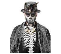 Sciamano Affliggere Cappello a Cilindro Nero Donna Uomo Halloween Voodoo Costume