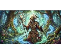 Sciamano Scheletro Puzzle 1000 Pezzi,Cartone Di Qualità,Sfida Impossibile,Antistress,Adulti E Ragazzi,Gioco Educativo,Decorazione Casa,Idea Regalo,dai 14 Anni 38x26cm