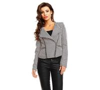 Sciancrato Giacca Blazer Con Hahnentrittmuster Nero-Bianco #J798