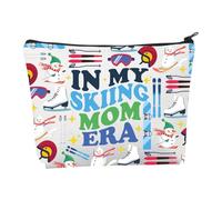 Sciare mamma trucco borsa sci mamma regali sci amante regali divertente sci mamma nel mio sci mamma era cerniera sacchetto sci sci borsa cosmetica, Beauty case per cani, alla moda