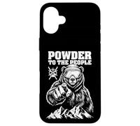 Sciare Sciatore Orso Polvere Per La Gente Divertente Protesta Sci Custodia per iPhone 16 Plus