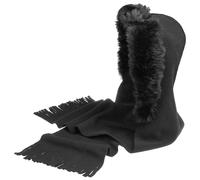 Sciarpa a Cappuccio in Pile by Lierys nero One Size