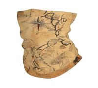 Sciarpa A Mezza Faccia A Hand-Drawn Fantasies Map Passamontagna Scaldacollo Traspirante Scaldacollo Tubolare Per Snowboard Escursionismo Yoga 25X50 Cm