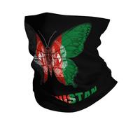 Sciarpa A Mezza Faccia Afghanistan Afghan Butterflies Flag White Scaldacollo Tubolare Traspirante Ghetta Da Collo Per Snowboard Escursionismo Yoga 25X50 CM