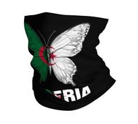 Sciarpa A Mezza Faccia Algeria Algerians Butterflies Flag White Ghetta Da Collo Passamontagna Copricapo A Mezza Faccia Per Escursionismo Outdoor Attività Yoga 25X50 CM