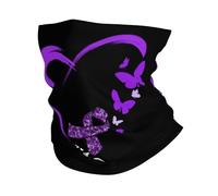 Sciarpa A Mezza Faccia Alzheimer'S Awareness Vintage Heart Copricapo A Mezza Faccia Passamontagna Ghetta Da Collo Per Yoga Snowboard Escursionismo 25X50 Cm