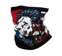 Sciarpa A Mezza Faccia America And Dominican Republic Dominicans Republic Flag Combine Lion Passamontagna Scaldacollo Tubolare Scaldacollo Per Yoga Outdoor Attività 25X50 Cm