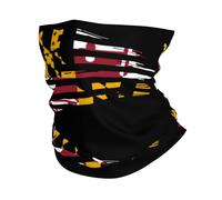 Sciarpa A Mezza Faccia America Flag And Maryland State Flag White Multifunzione Scaldacollo Passamontagna Sciarpa A Tubo Per Escursionismo Yoga 25X50 Cm