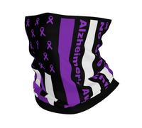 Sciarpa A Mezza Faccia America Flag Fight Alzheimer'S Awareness Scaldacollo Scaldacollo Tubolare Traspirante Per Escursionismo Snowboard 25X50 Cm