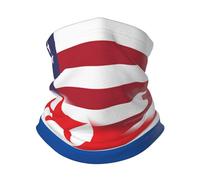 Sciarpa A Mezza Faccia American Flag And North Korean Flag Ghetta Da Collo Multifunzione Copricapo A Mezza Faccia Per Yoga Snowboard Outdoor Attività 25X50 Cm
