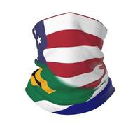 Sciarpa A Mezza Faccia American Flag And South African Flag Ghetta Da Collo Traspirante Copricapo A Mezza Faccia Per Snowboard Ciclismo Escursionismo 25X50 Cm