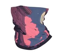 Sciarpa A Mezza Faccia Ancient Greek Statues Temple Moon Clouds Design White Multiuso Scaldacollo Tubolare Multifunzione Copricapo A Mezza Faccia Per Escursionismo Yoga 25X50 Cm