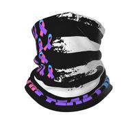 Sciarpa A Mezza Faccia Back The Teal Pink Blue Flag Thyroid Cancer Awareness Multiuso Sciarpa al Collo Traspirante Passamontagna per Campeggio attività Adulto