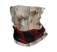 Sciarpa A Mezza Faccia Bear Red Black Buffalo Plaid Wood Rustic Multifunzione Ghetta Da Collo Passamontagna Scaldacollo Per Escursionismo Yoga 25X50 Cm