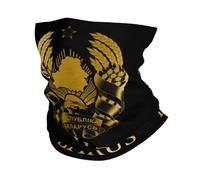 Sciarpa A Mezza Faccia Belarusn Byelorussian Flag Logo Golden National Emblem Passamontagna Copricapo A Mezza Faccia Protezione Uv Sciarpa A Tubo Per Yoga Snowboard Escursionismo 25X50 Cm