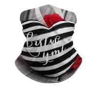 Sciarpa A Mezza Faccia Black White Stripes Romantic Heart Scaldacollo Copricapo A Mezza Faccia Multiuso Per Escursionismo Ciclismo 25X50 Cm