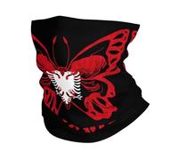 Sciarpa A Mezza Faccia Butterfly Albania Albanian Flag Passamontagna Copricapo A Mezza Faccia Ghetta Da Collo Per Outdoor Attività Yoga 25X50 Cm